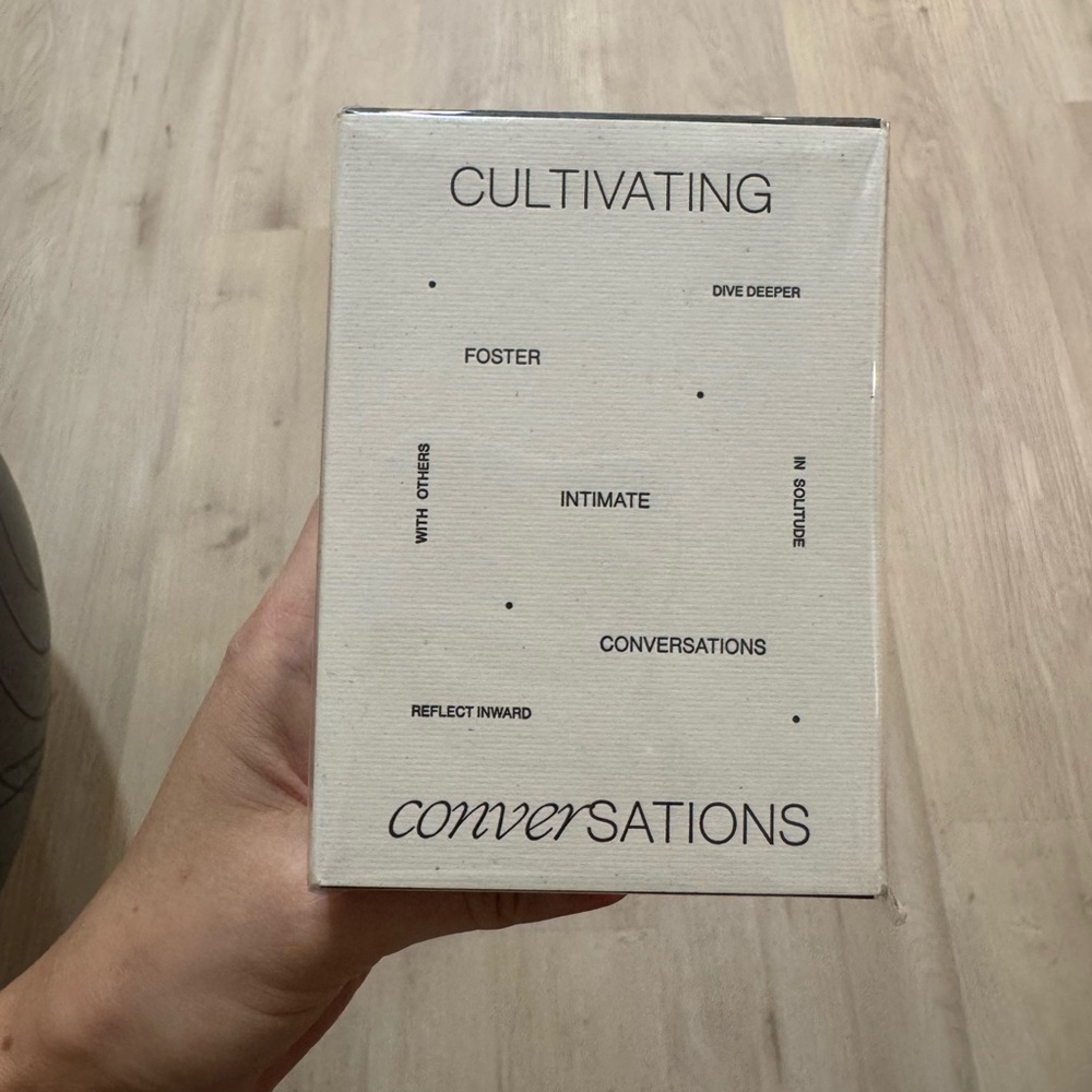 Cultivating Conversations Card Deck - Cream Box